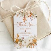 Herfst Moderne Terracotta bruiloft Dank u Cadeaulabel