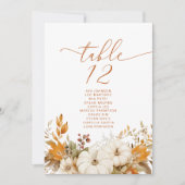 Herfst Moderne Trouwtafel Zitplaatsen Kaart (Voorkant)