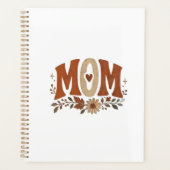 Herfst Moeder Boho Bloemige Terracotta Retro Aards Planner (Voorkant)