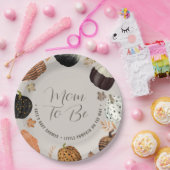 Herfst Moeder Wordt Klein Pompoen Baby Shower Papi Papieren Bordje (Feest)