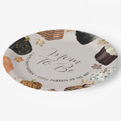 Herfst Moeder Wordt Klein Pompoen Baby Shower Papi Papieren Bordje (Gekanteld)