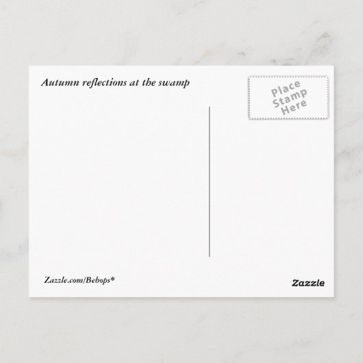 Herfst Moeras Briefkaart (Achterkant)
