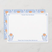 Herfst Monogram Gemberpot Bruiloftsfeestje Bedankkaart (Voorkant / Achterkant)