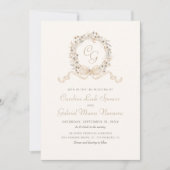 Herfst Monogram Minimalistische bruiloft Kaart (Voorkant)