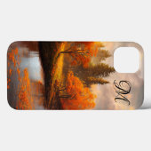 Herfst monogram najaar Case-Mate iPhone case (Achterkant (horizontaal))