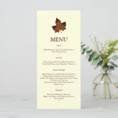 Herfst Monogrammed Menu in brown (Staand voorkant)