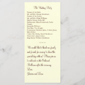 Herfst Monogrammed Trouwprogramma in het bruin Programmakaart (Achterkant)