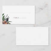 Herfst Montted Waterverf Floral Wedding Flat Plaatskaartje (Voorkant / Achterkant)