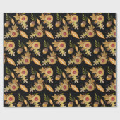 Herfst Mood Acorn Eiken Waterverf Kunst Cadeaupapier (Vlak)