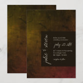 Herfst Moody Donkere Moderne Bruiloft Kaart (Voorkant / Achterkant)
