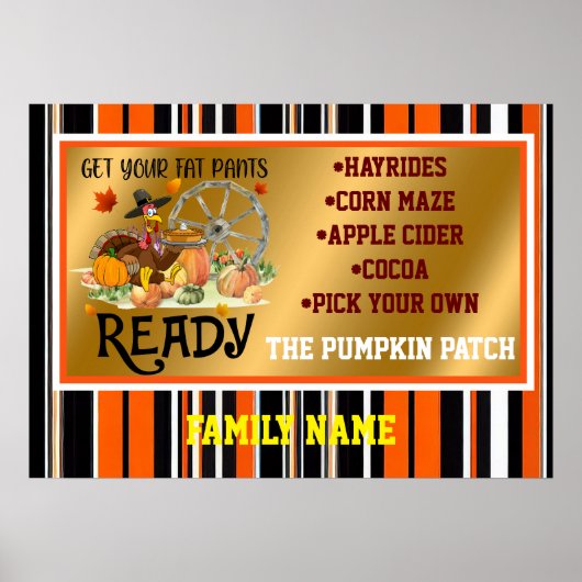 Herfst Mooi Modern Thanksgiving Collectie Poster (Voorkant)