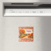 Herfst Mooie Moderne Happy Thanksgiving Magneet (Insitu (Vaatwasser))