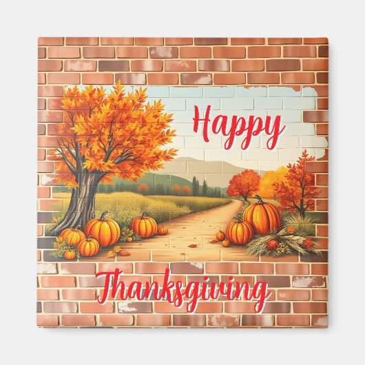 Herfst Mooie Moderne Happy Thanksgiving Magneet (Voorkant)