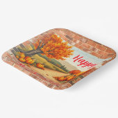 Herfst Mooie Moderne Happy Thanksgiving Papieren Bordje (Gebogen)