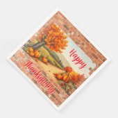 Herfst Mooie Moderne Happy Thanksgiving Servet (Hoek)