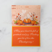 Herfst Mooie Populaire Happy Thanksgiving Kaart (Binnen)