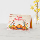 Herfst Mooie Populaire Happy Thanksgiving Kaart (Gele Bloem)