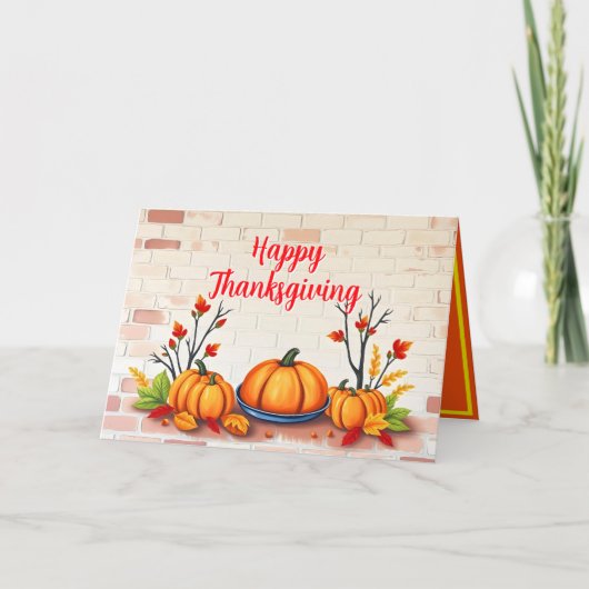 Herfst Mooie Populaire Happy Thanksgiving Kaart (Voorkant)