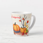 Herfst Mooie Populaire Happy Thanksgiving Latte Mok (Rechterhoek)