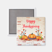 Herfst Mooie Populaire Happy Thanksgiving Magneet (Voorkant / Achterkant)