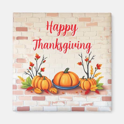 Herfst Mooie Populaire Happy Thanksgiving Magneet (Voorkant)
