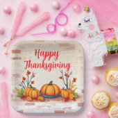 Herfst Mooie Populaire Happy Thanksgiving Papieren Bordje (Feest)