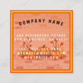 Herfst Mooie Populaire Happy Thanksgiving Vierkante Visitekaartje (Achterkant)