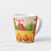 Herfst Mooie Trendy Happy Thanksgiving Latte Mok (Rechterhoek)