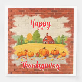 Herfst Mooie Trendy Happy Thanksgiving Servet