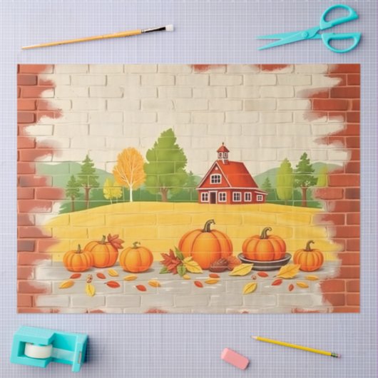 Herfst Mooie Trendy Happy Thanksgiving Tissuepapier (Craft)