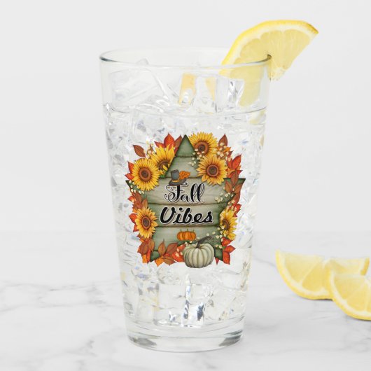 Herfst Mooie Trendy Thanksgiving Collectie Glas (Achterkant ijs)