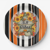 Herfst Mooie Trendy Thanksgiving Collectie Papieren Bordje (Voorkant)