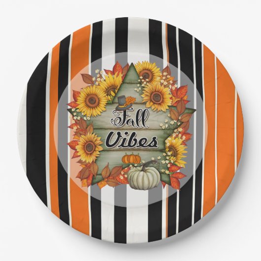 Herfst Mooie Trendy Thanksgiving Collectie Papieren Bordje (Voorkant)