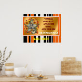 Herfst Mooie Trendy Thanksgiving Collectie Poster (Keuken)