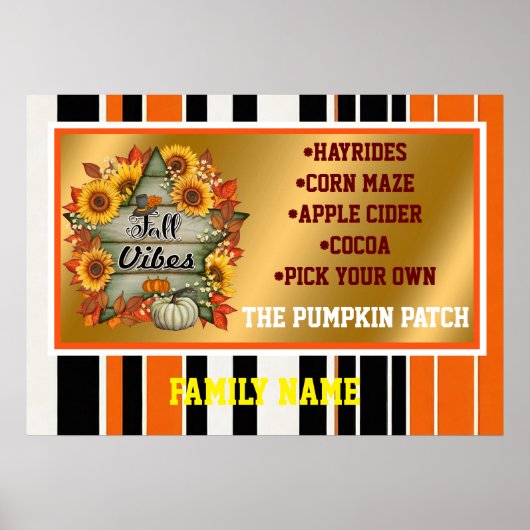 Herfst Mooie Trendy Thanksgiving Collectie Poster (Voorkant)