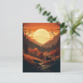 Herfst Moon Briefkaart (Staand voorkant)