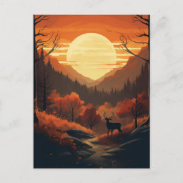 Herfst Moon Briefkaart