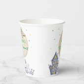 Herfst Moon Witch Spooky House Baby shower Papieren Bekers (Links)