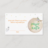 Herfst Moon Witch Spooky Luier Raffle Baby shower Informatiekaartje (Voorkant)