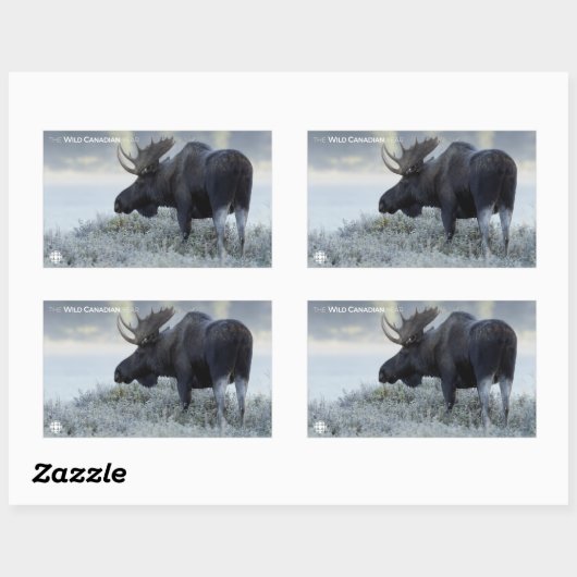 Herfst - Moose Rechthoekige Sticker (Vel)