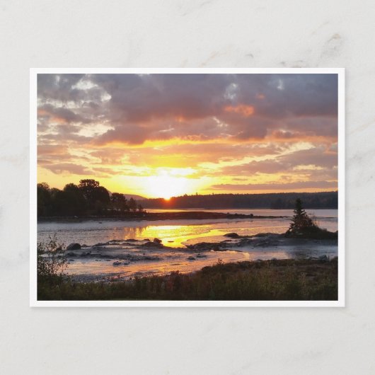 Herfst Morning over de kust van Maine Briefkaart (Voorkant)