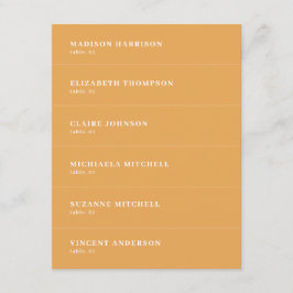 Herfst Mosterd Terracotta Trouwplaats Kaart DIY