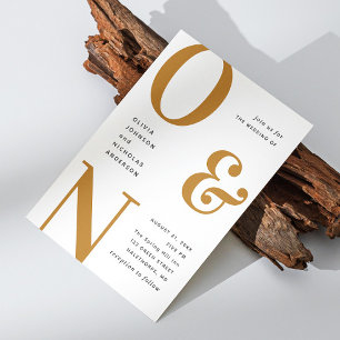 Herfst mosterd vet typografie bruiloft QR details Kaart