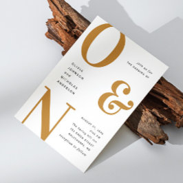 Herfst mosterdkleurige vetgedrukte typografie trou kaart