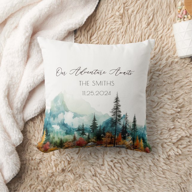 Herfst Mountain Alternatieve bruiloft gastenboek Kussen (Deken)