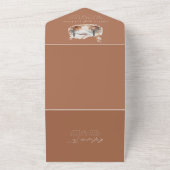 Herfst Mountain bruiloft alles in één uitnodiging (Buitenkant)