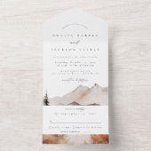 Herfst Mountain bruiloft alles in één uitnodiging (Binnen)