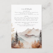 Herfst Mountain bruiloft Details Kaart (Voorkant)