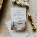 Herfst Mountain bruiloft Details Kaart<br><div class="desc">Dit is een Mountain Wedding Details kaart met een prachtige waterverf herfst bergscène en een elegante lettercombinatie. Bewerk alle bewoordingen en alle kleuren behalve de kleur van de waterverf bergscène. De kleur van de groenblijvende druppel kan niet worden bewerkt. // Voor overeenkomende items, bezoek dan het "SAWYER" collectie in de...</div>