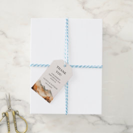 Herfst Mountain bruiloft gunst Cadeaulabel